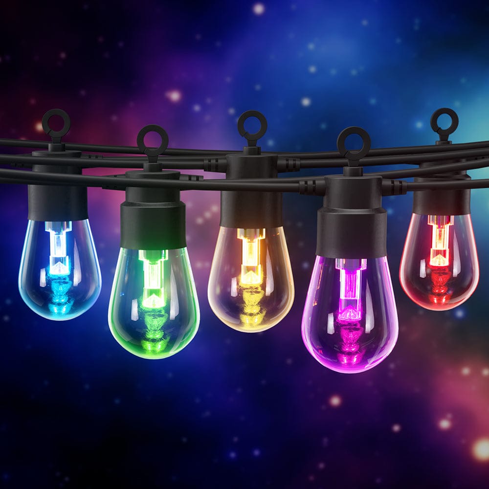 Gardeon RGB Smart Festoon Lights Outdoor LED String Lights Waterproof WiFi APP - SportZone.co.nz