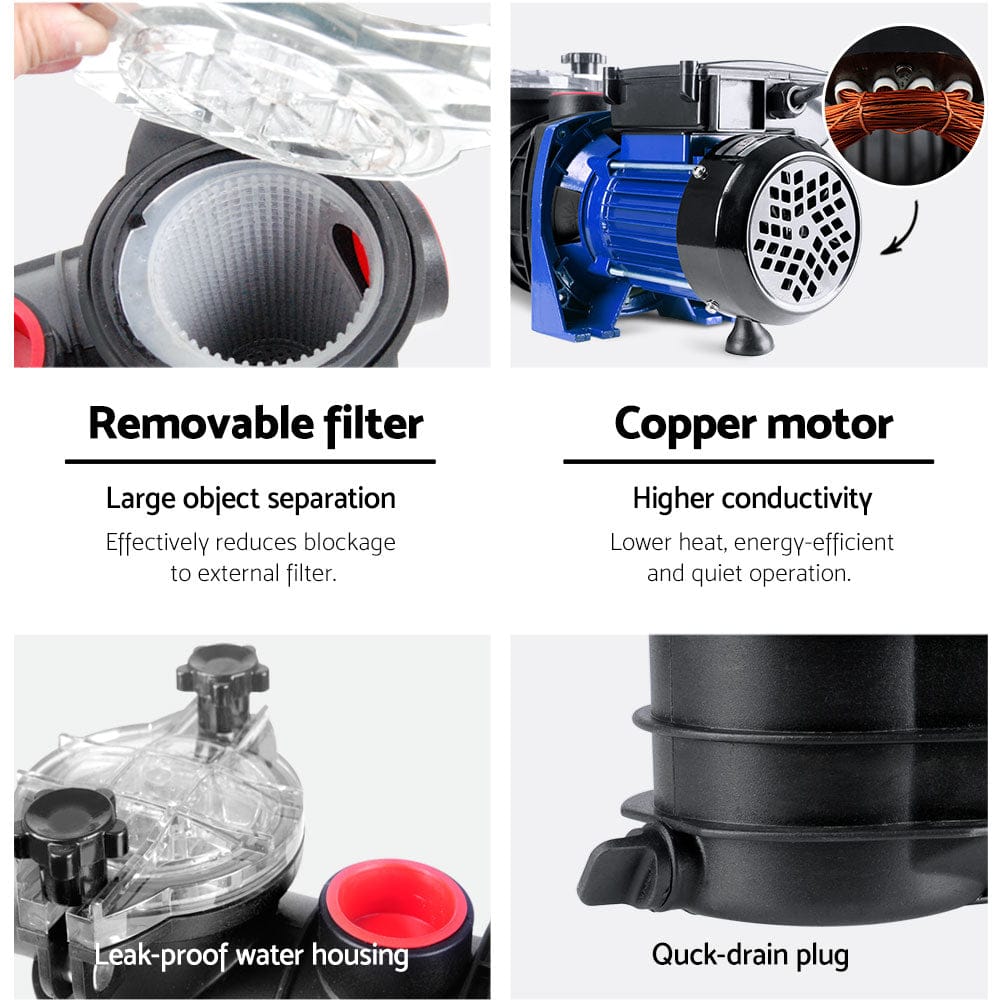 Giantz 1200W Swimming Pool Water Pump - SportZone.co.nz