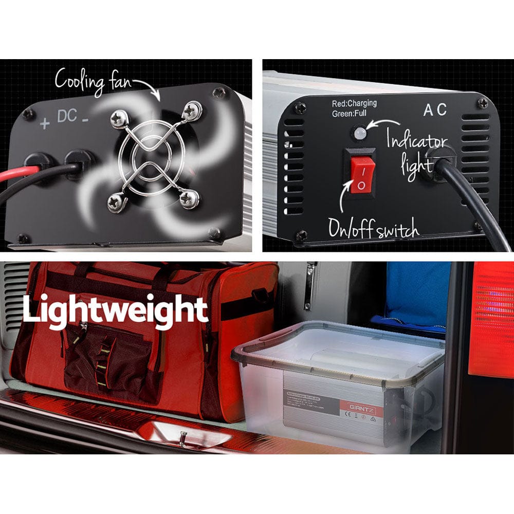 Giantz 12V 20A Car Battery Charger Inverter 20 Amp ATV 4WD Boat Caravan - SportZone.co.nz