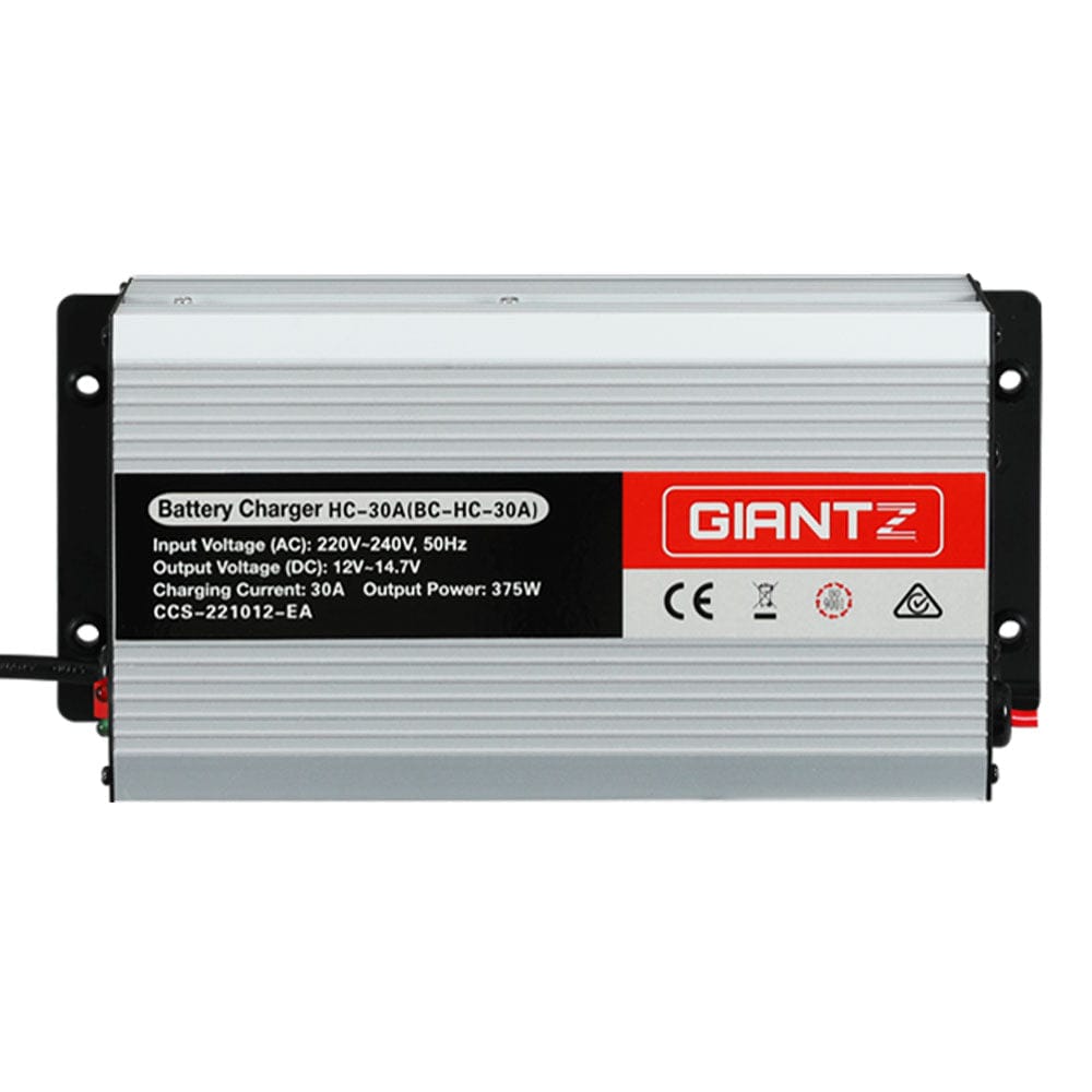 Giantz 12V 30A Car Battery Charger 30Amp ATV 4WD Boat Caravan - SportZone.co.nz