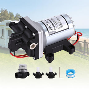 Giantz 12V DC Water Pump, 11.3LPM 55PSI 3 GPM Self - Priming RV Water Pressure Pump with Automatic Pressure Switch, for RV Marine Camping Yacht Garden Fresh Water Diaphragm, 2088 - 554 - 144 Replacement - SportZone.co.nz