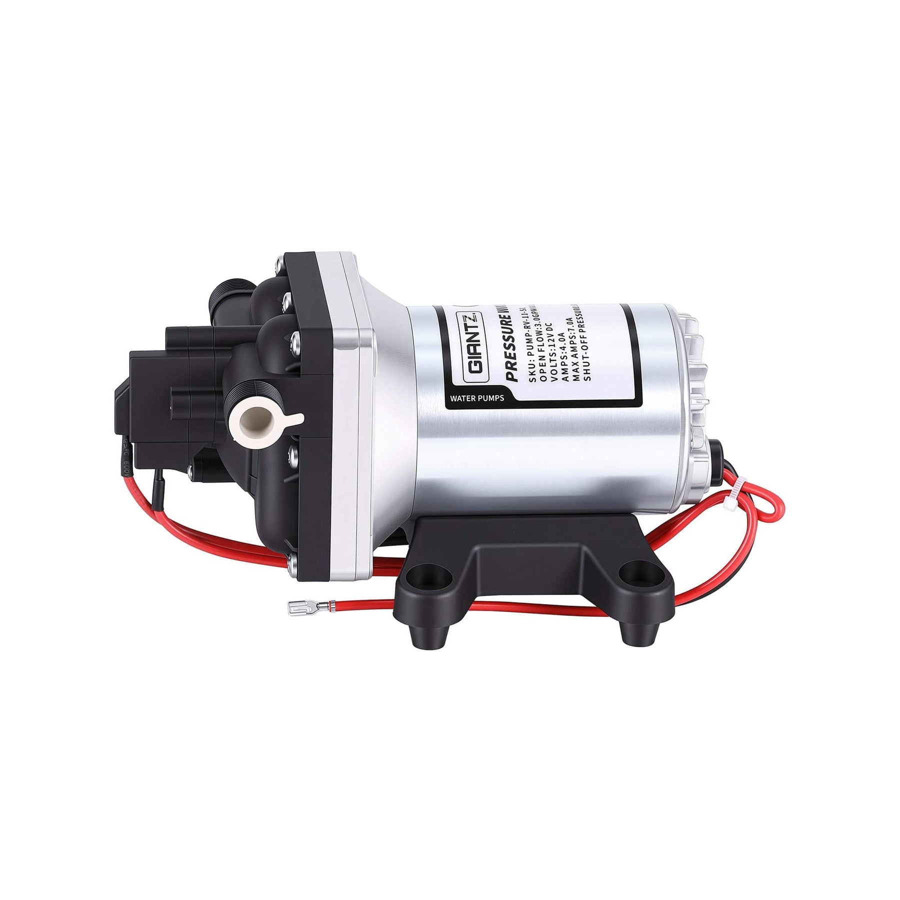 Giantz 12V DC Water Pump, 11.3LPM 55PSI 3 GPM Self - Priming RV Water Pressure Pump with Automatic Pressure Switch, for RV Marine Camping Yacht Garden Fresh Water Diaphragm, 2088 - 554 - 144 Replacement - SportZone.co.nz