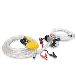 Giantz 12V Diesel Transfer Pump Extractor Oil Fuel Electric Bowser Auto Trigger - SportZone.co.nz