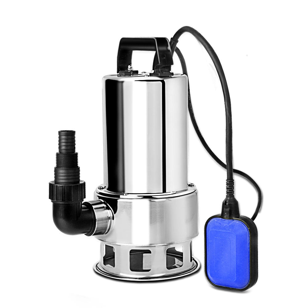 Giantz 1800W Submersible Dirty Water Pump Bore Tank Well Steel Automatic Clean - SportZone.co.nz