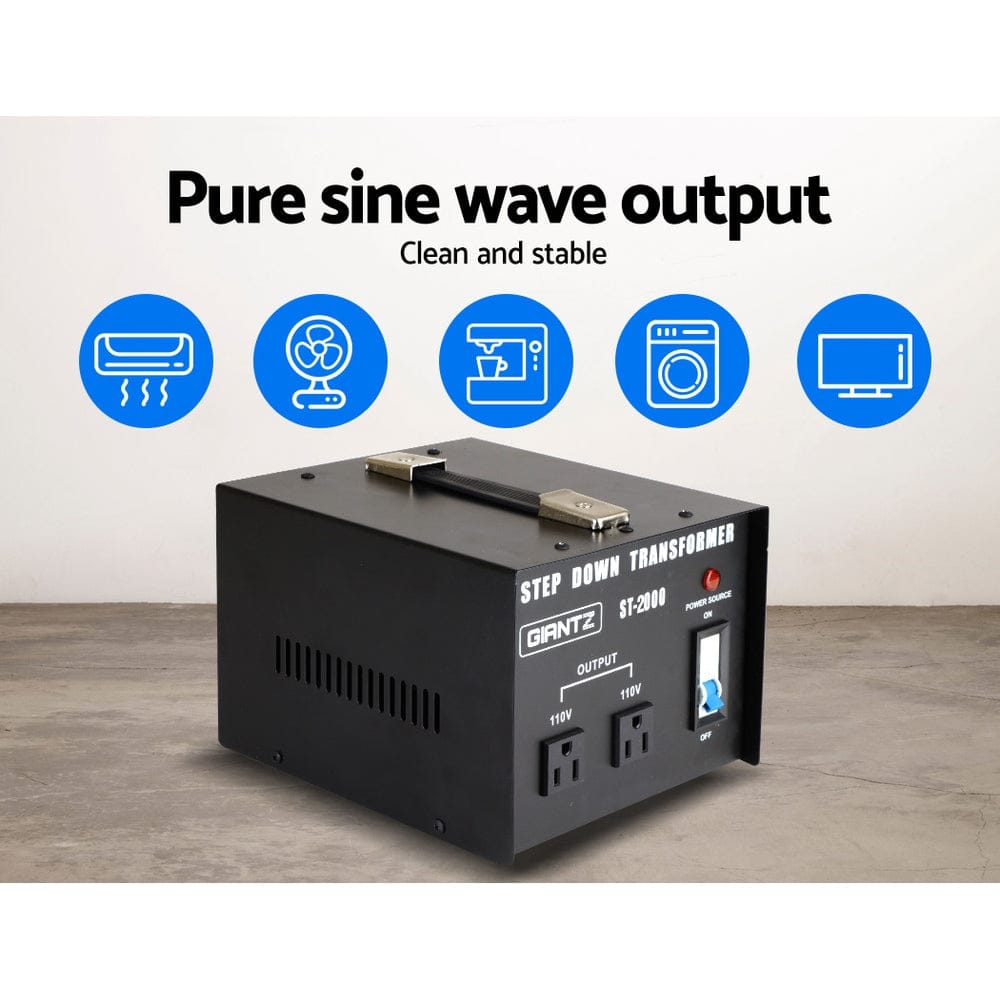 Giantz 2000 Watt Step Down Transformer - SportZone.co.nz