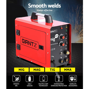 Giantz 220 Amp Inverter Welder MMA MIG DC Gas Gasless Welding Machine Portable - SportZone.co.nz