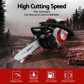 Giantz 25CC Petrol Chainsaw 10'' Bar Chain Saw Lightweight for Pruning Cutting - SportZone.co.nz