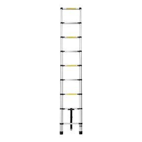 Giantz 2.6M Telescopic Ladder Aluminium Extension Extendable Steps Adjustable Height - SportZone.co.nz