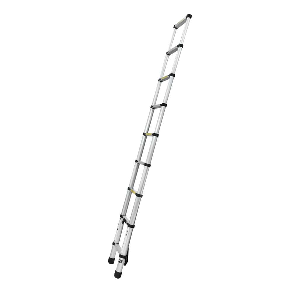 Giantz 2.6M Telescopic Ladder Aluminium Extension Extendable Steps Adjustable Height - SportZone.co.nz