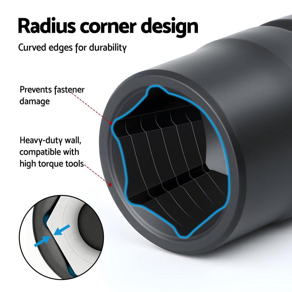 Giantz 30Pc 1/2" Drive Socket Set Cr - V Steel 8 - 32mm Workshop Repair - SportZone.co.nz