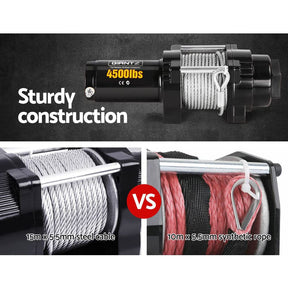 Giantz 4WD Electric Car Winch 4500LBS/2041KG - SportZone.co.nz