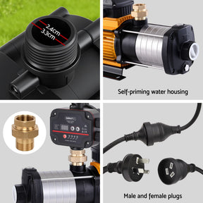 Giantz 6-Stage Water Pump Auto Controller Farm Irrigation Stainless Max. 2500W - SportZone.co.nz