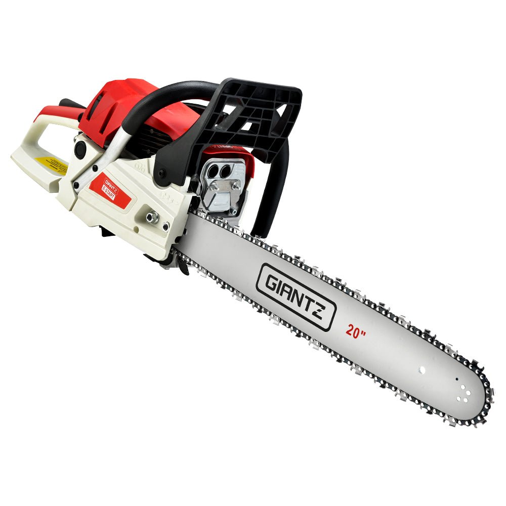 Giantz 62CC Petrol Chainsaw 20” Bar Commercial E-Start Tree Cutting Saw - SportZone.co.nz