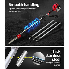 Giantz 65CC Pole Chainsaw Hedge Trimmer Brush Cutter Whipper Snipper Saw 9-in-1 5.6m - SportZone.co.nz