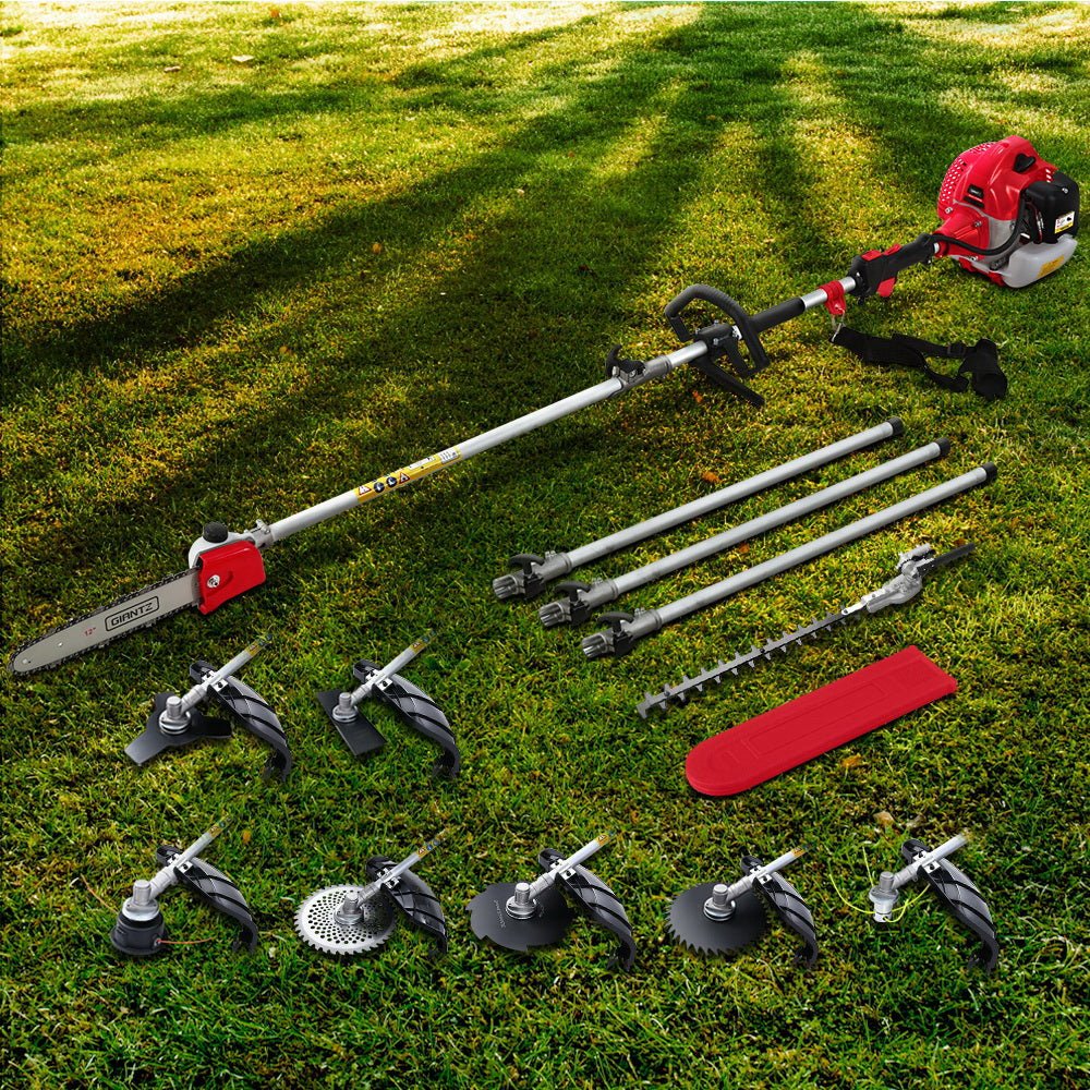 Giantz 65CC Pole Chainsaw Hedge Trimmer Brush Cutter Whipper Snipper Saw 9-in-1 5.6m - SportZone.co.nz