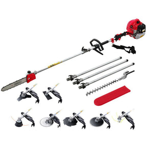 Giantz 65CC Pole Chainsaw Hedge Trimmer Brush Cutter Whipper Snipper Saw 9-in-1 5.6m - SportZone.co.nz