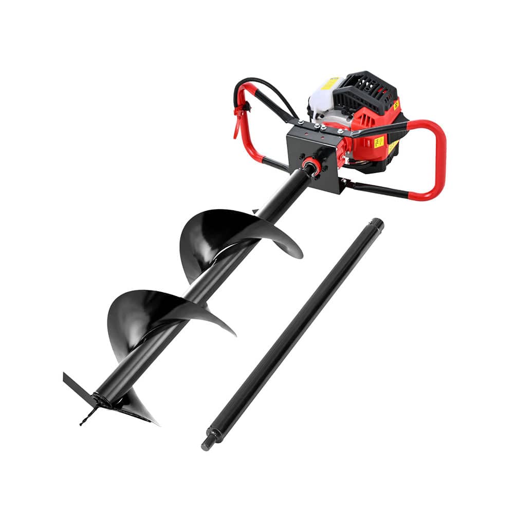 Giantz 65CC Post Hole Digger 300mm Petrol Drill Auger Extension Bits - SportZone.co.nz