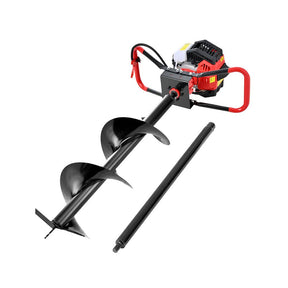 Giantz 65CC Post Hole Digger 300mm Petrol Drill Auger Extension Bits - SportZone.co.nz