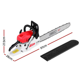 Giantz 74cc Petrol Chainsaw 22" Bar E - Start Tree Pruning Chain Saw - SportZone.co.nz