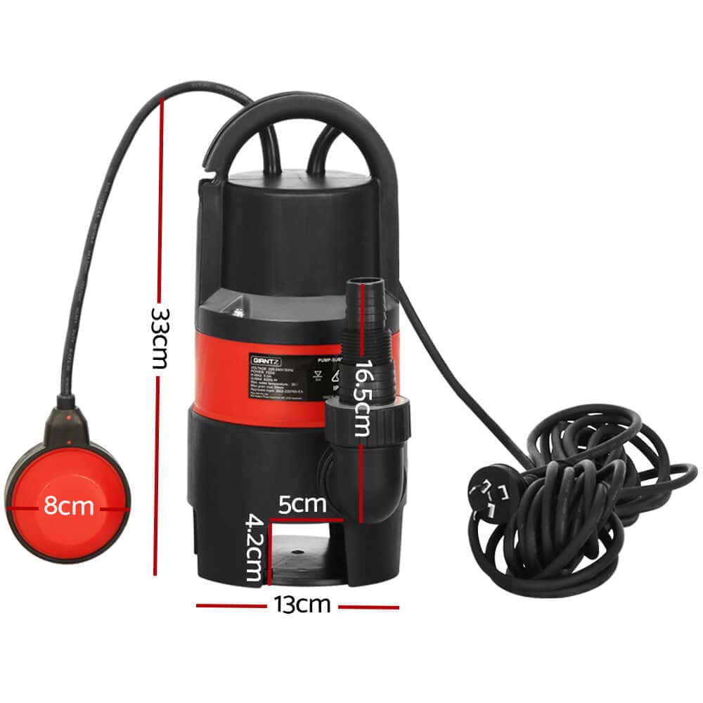 Giantz 750W Water Pump Dirty Submersible Sump Swim Pool Flooding Pond Clean - SportZone.co.nz