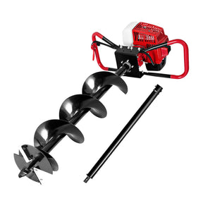 Giantz 80CC Post Hole Digger 200mm Petrol Drill Extension Auger Bits - SportZone.co.nz
