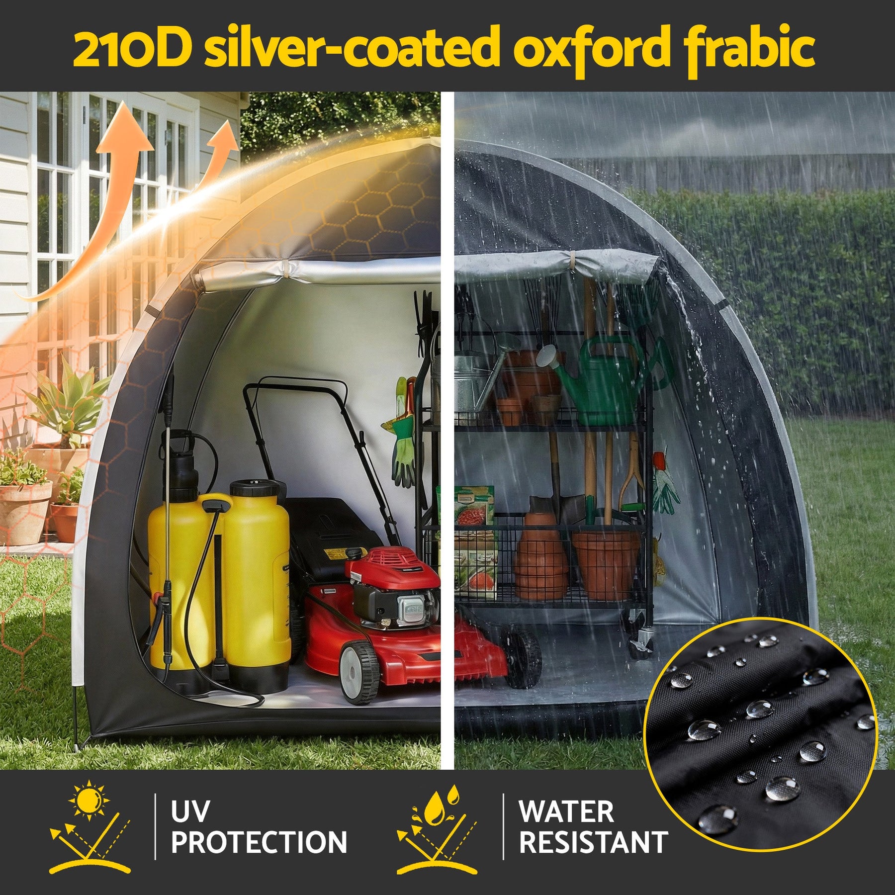 Giantz Bike Storage Tent Waterproof Outdoor UV Protection Shelter w/ Large Space - SportZone.co.nz