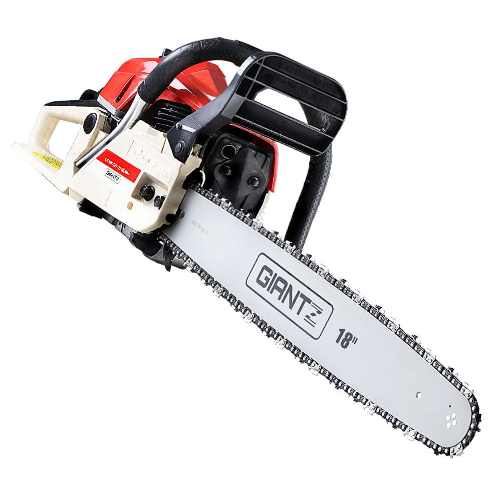Giantz Chainsaw Petrol 75CC 18" Bar Commercial E - Start Pruning Chain Saw - SportZone.co.nz