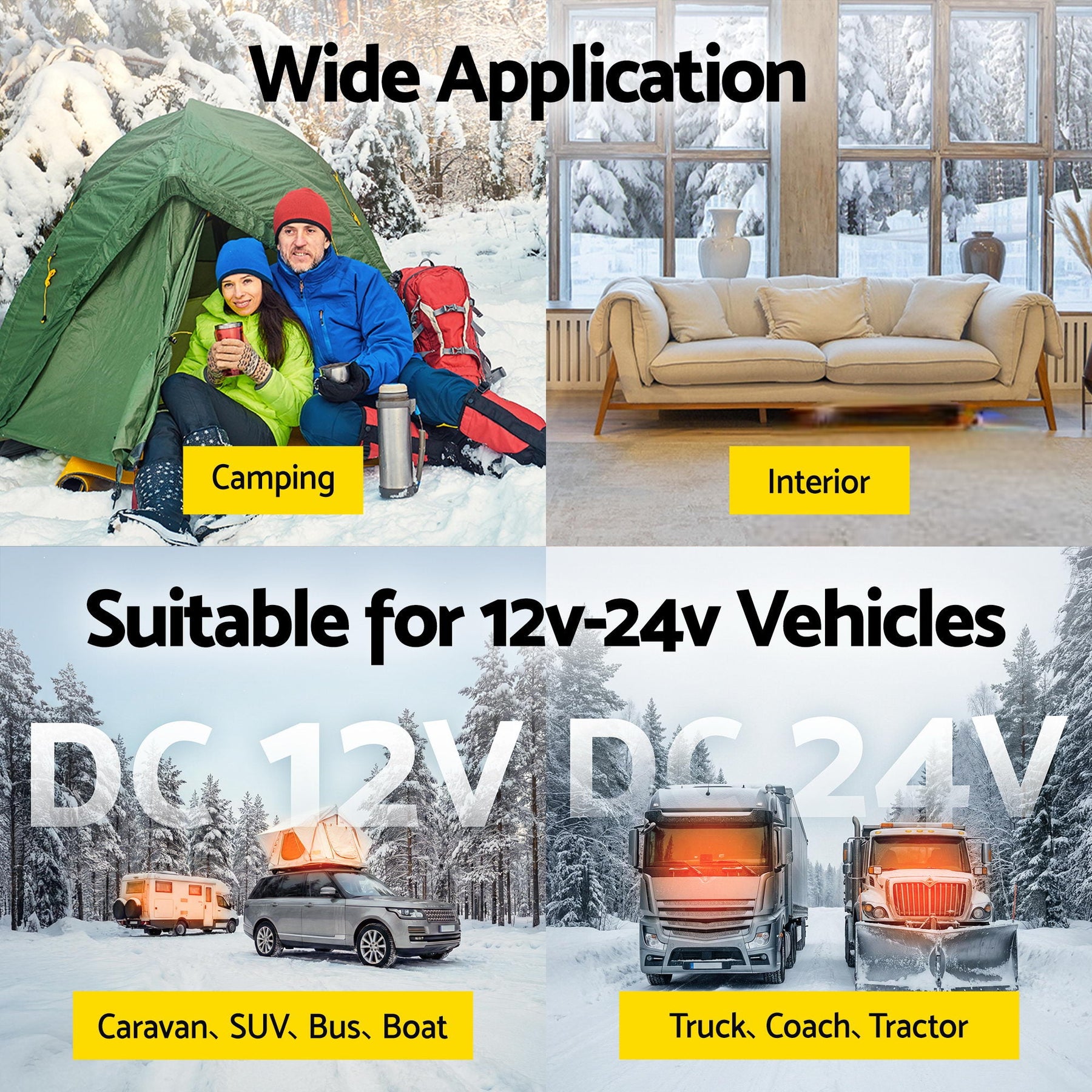 Giantz Diesel Air Heater All - in - one 12/24V 5KW LCD Remote Control for Car RV Indoors machinery - SportZone.co.nz