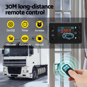 Giantz Diesel Air Heater All - in - one 12/24V 5KW LCD Remote Control for Car RV Indoors machinery - SportZone.co.nz