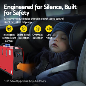 Giantz Diesel Air Heater All-in-one 12V 5KW LCD Remote Control for Car RV Indoors 2025 caravan machinery - SportZone.co.nz