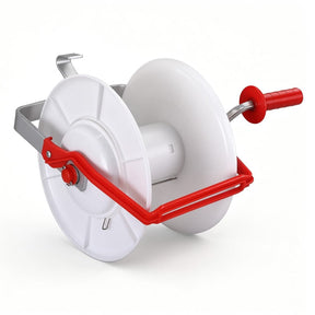 Giantz Electric Fence Reel Geared Portable Polywire Fencing Farm White - SportZone.co.nz
