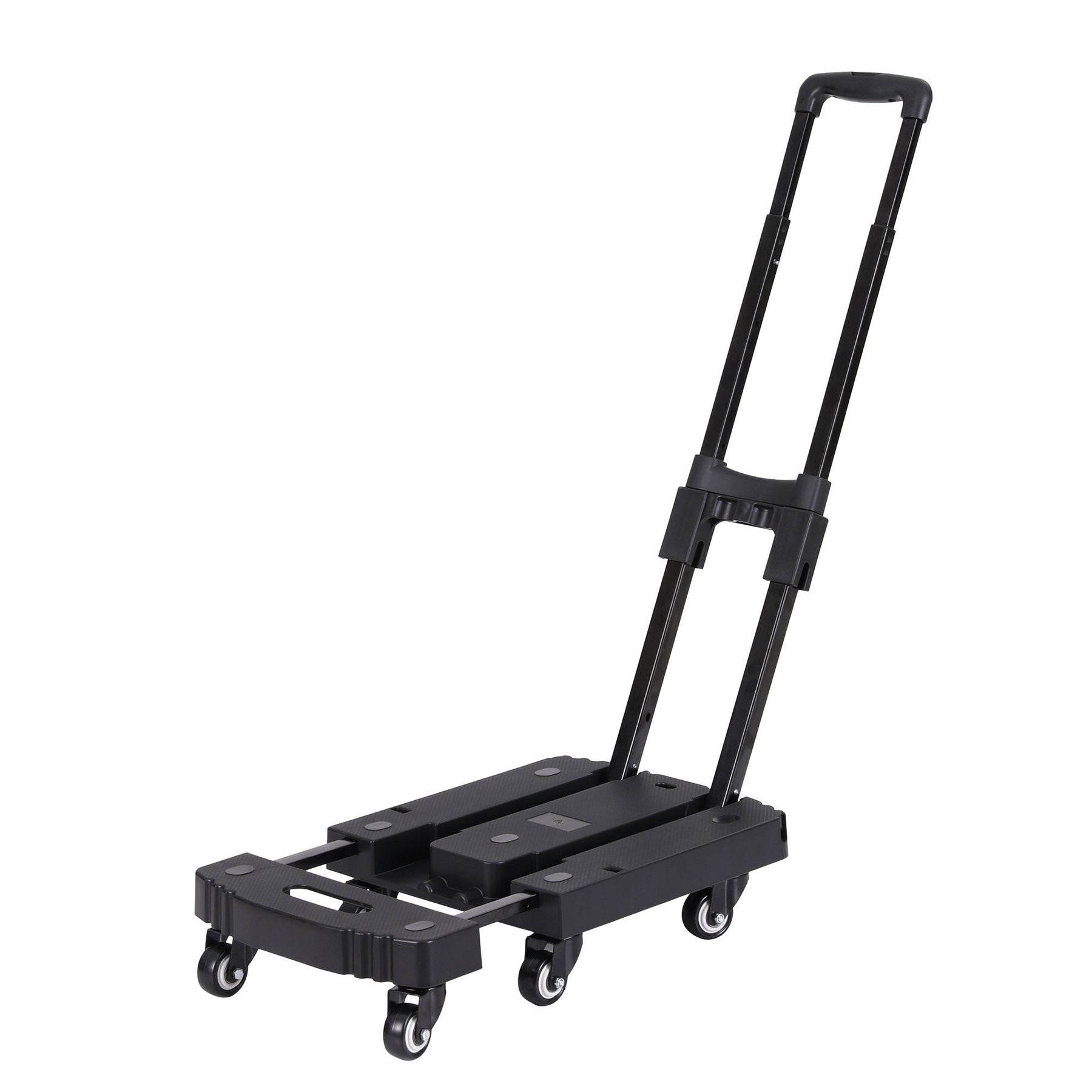 Giantz Folding Hand Truck Platform Trolley Foldable Dolly Cart 200kg Load Black - SportZone.co.nz