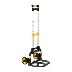 Giantz Folding Trolley Portable Hand Truck Lightweight Travel Luggage Silver - SportZone.co.nz