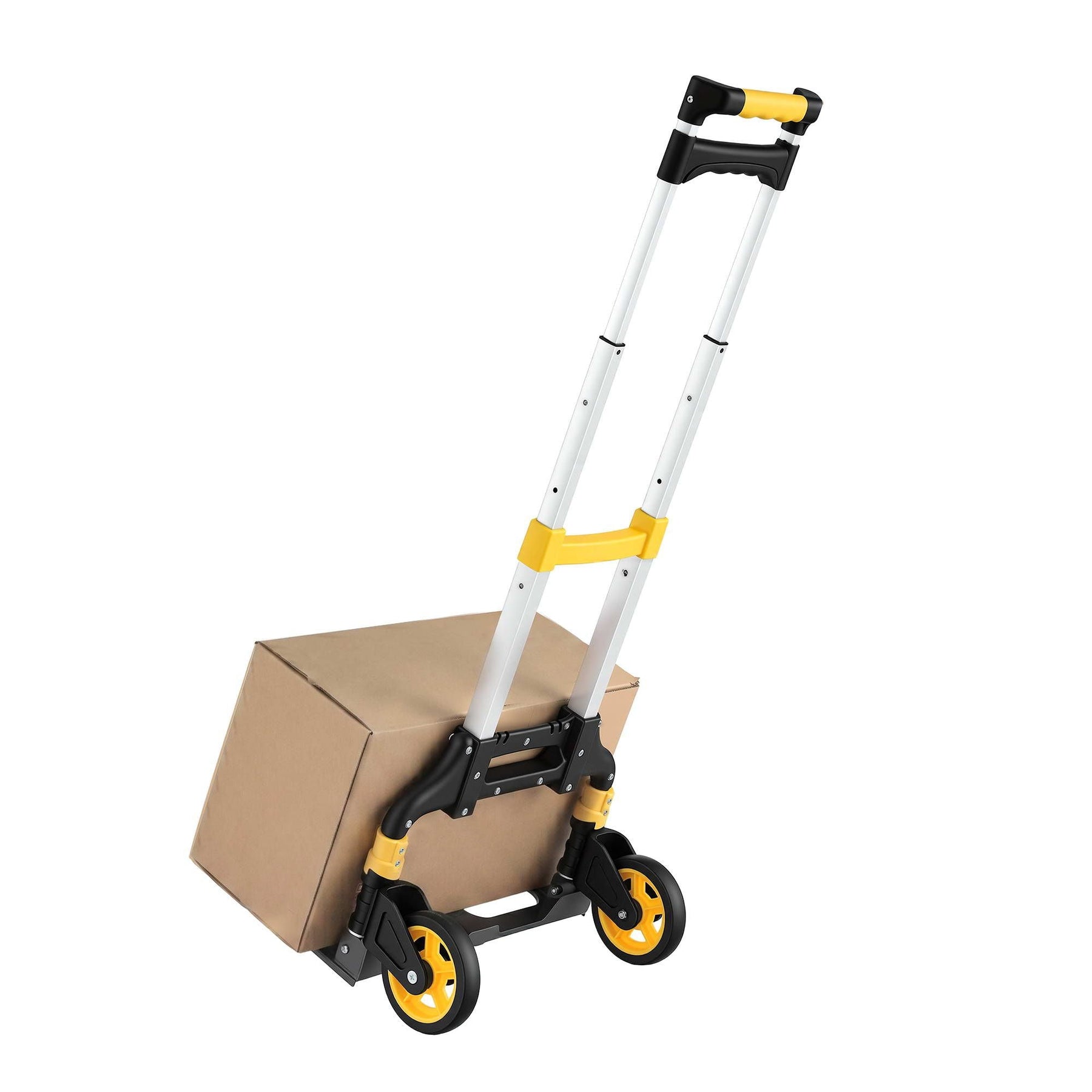 Giantz Folding Trolley Portable Hand Truck Lightweight Travel Luggage Silver - SportZone.co.nz