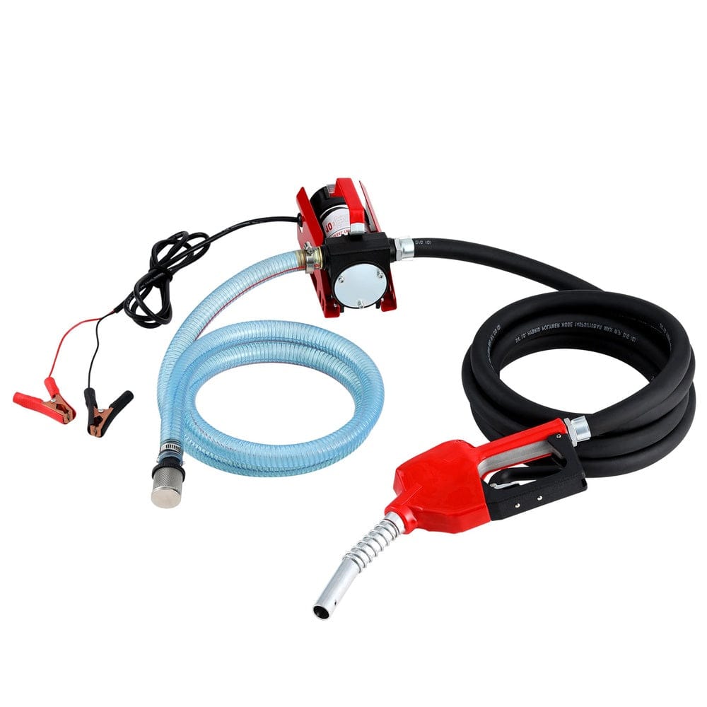 Giantz Fuel Transfer Pump Electric Diesel Kerosene Pump 12V DC 10GPM Nozzle Hose - SportZone.co.nz