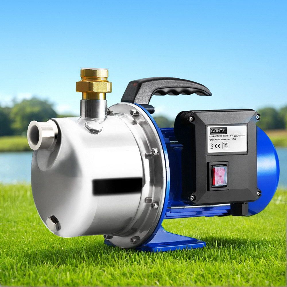 Giantz Garden Water Jet Pump High Pressure 1100W Tank Rain Farm Irrigation House - SportZone.co.nz