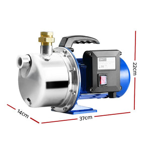 Giantz Garden Water Jet Pump High Pressure 1100W Tank Rain Farm Irrigation House - SportZone.co.nz