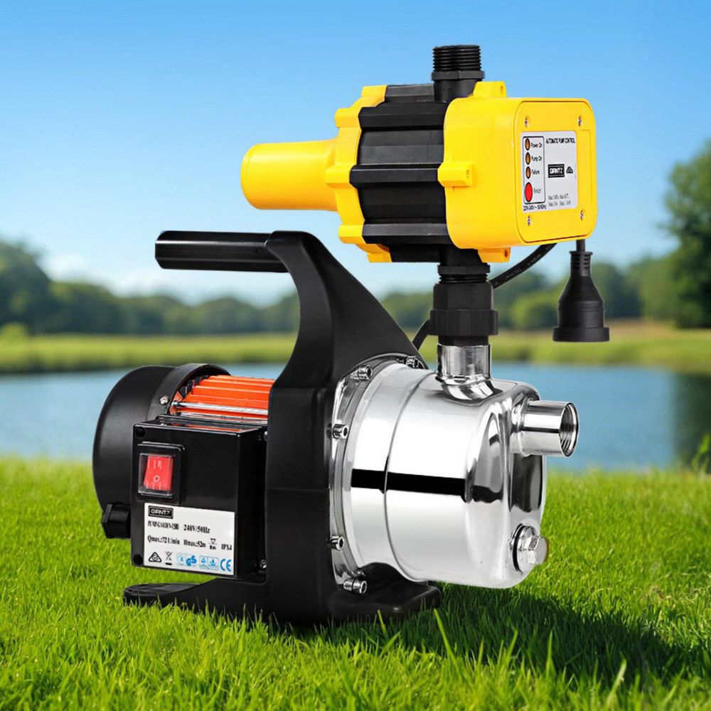 Giantz Garden Water Jet Pump High Pressure 800W Tank Rain Farm Irrigation Yellow - SportZone.co.nz