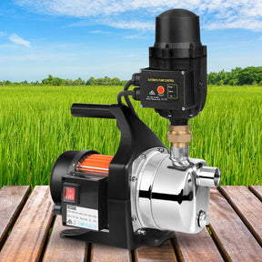 Giantz Garden Water Pump 1500W High Pressure Tank Rain Farm Irrigation Black - SportZone.co.nz