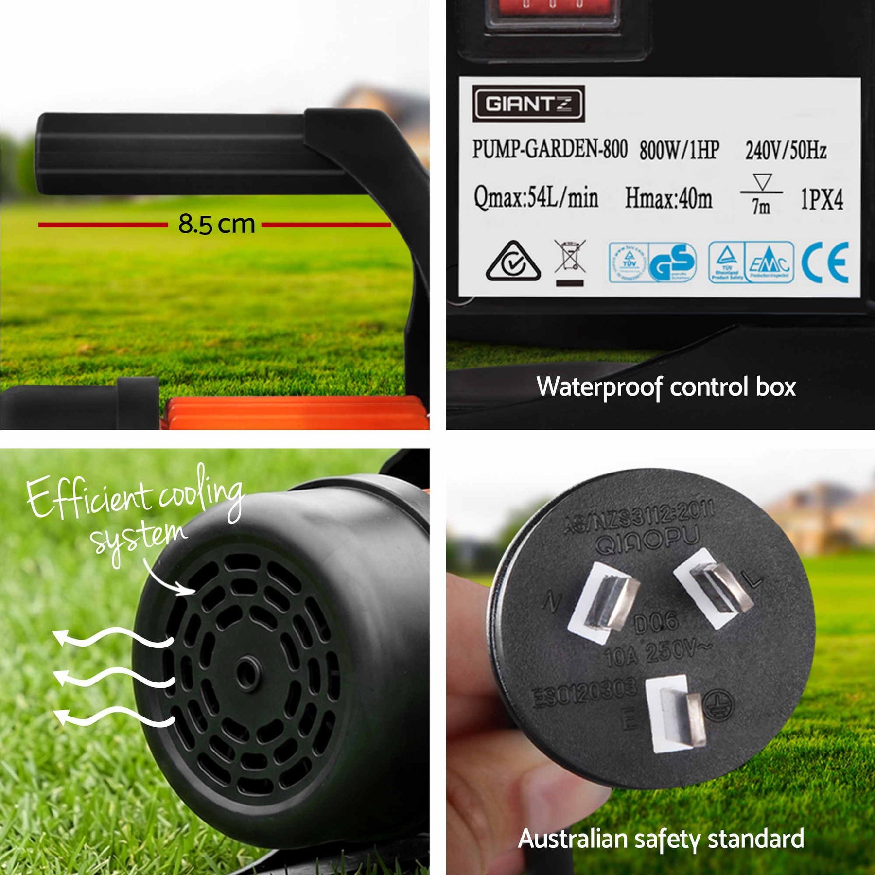 Giantz Garden Water Pump Auto Controller Tank Farm Irrigation House 800W Max. - SportZone.co.nz