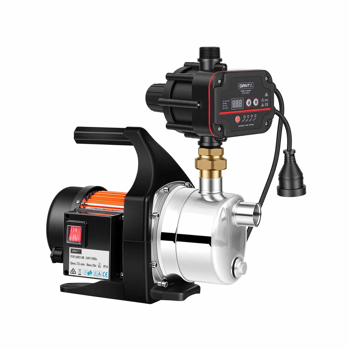 Giantz Garden Water Pump Auto Controller Tank Rain Farm Irrigation 1500W Max. - SportZone.co.nz