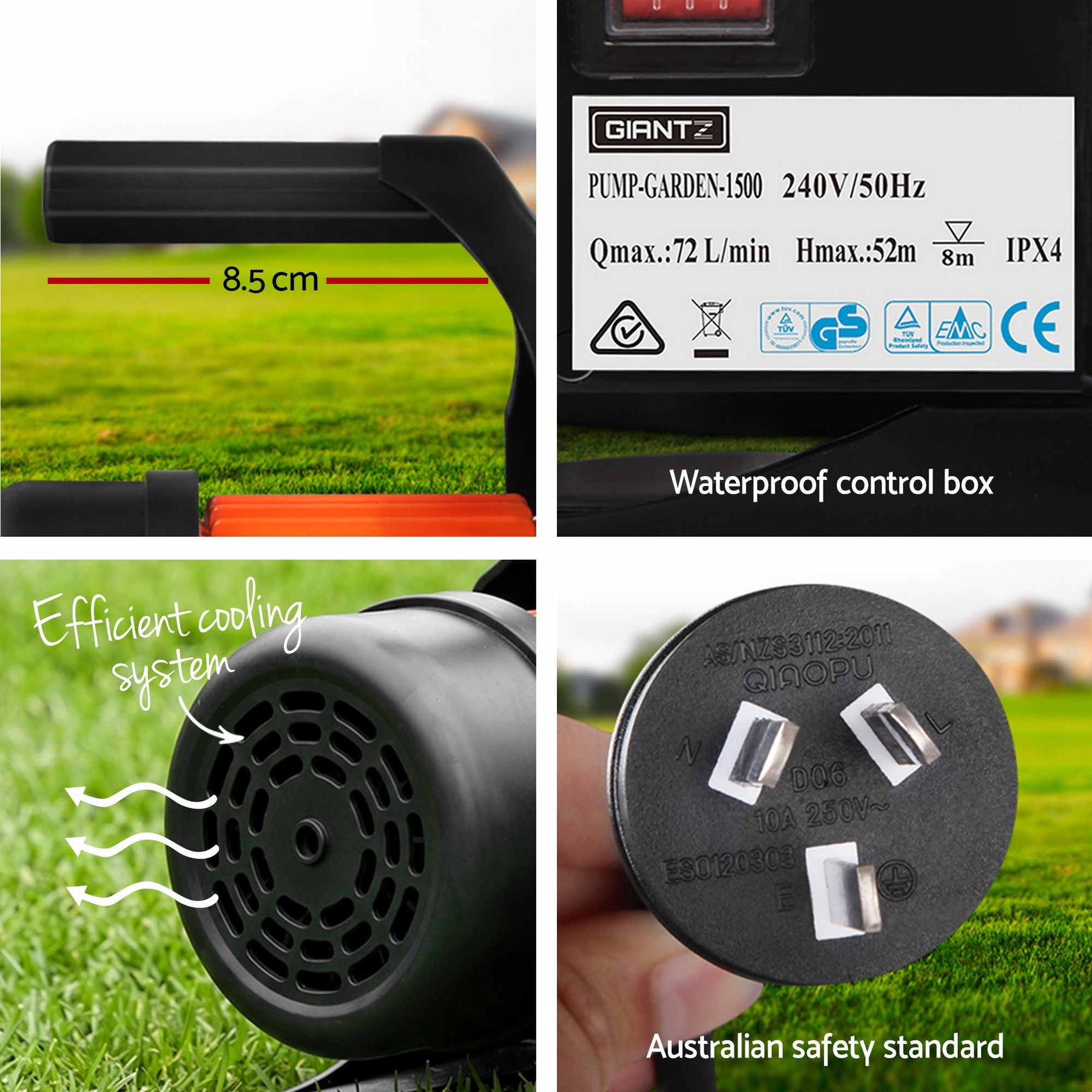 Giantz Garden Water Pump Auto Controller Tank Rain Farm Irrigation 1500W Max. - SportZone.co.nz