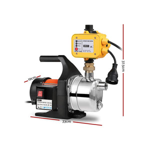 Giantz Garden Water Pump High Pressure 1500W Tank Rain Farm Irrigation House Yellow - SportZone.co.nz