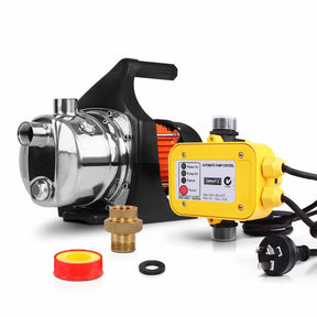 Giantz Garden Water Pump High Pressure 1500W Tank Rain Farm Irrigation House Yellow - SportZone.co.nz