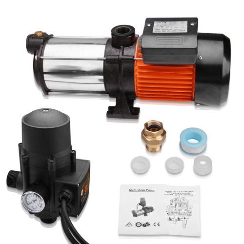Giantz Garden Water Pump High Pressure 1800W 5-Stage Tank Irrigation Black - SportZone.co.nz