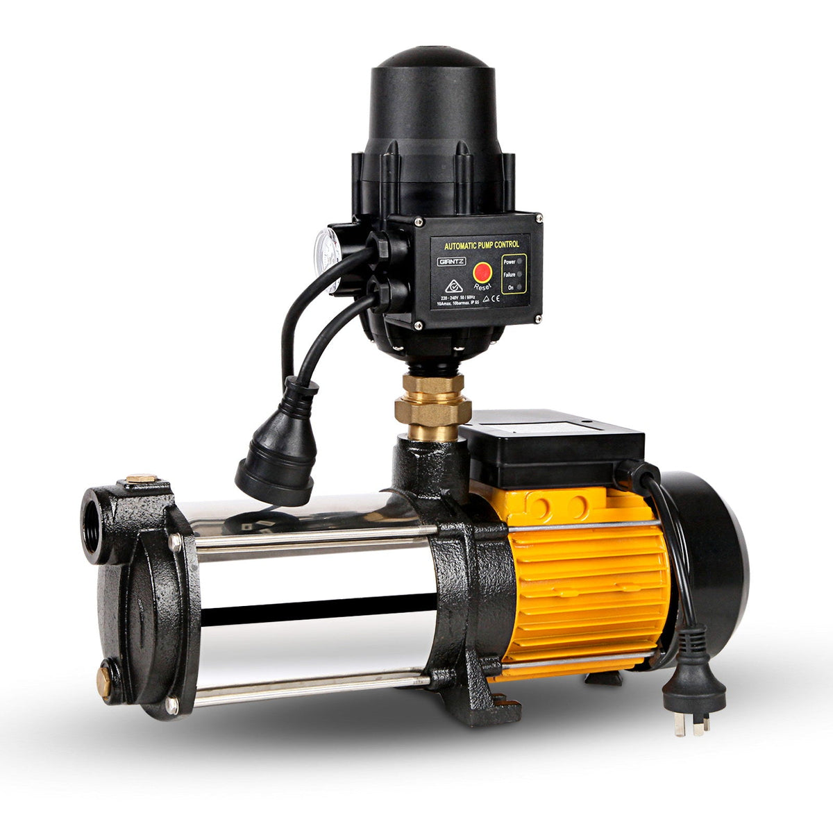 Giantz Garden Water Pump High Pressure 2000W 4-Stage Tank Irrigation Black - SportZone.co.nz