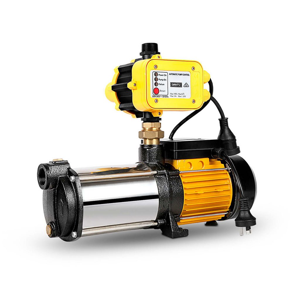 Giantz Garden Water Pump High Pressure 2000W 4-Stage Tank Irrigation Yellow - SportZone.co.nz