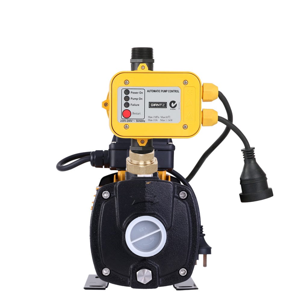 Giantz Garden Water Pump High Pressure 2000W 5 - Stage Tank Irrigation Yellow - SportZone.co.nz