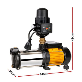 Giantz Garden Water Pump High Pressure 2500W 5 - Stage Tank Irrigation Black - SportZone.co.nz