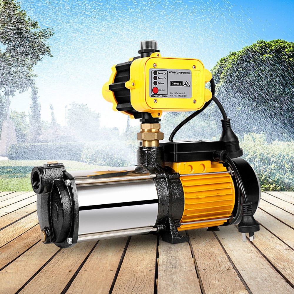 Giantz Garden Water Pump High Pressure 2500W 5 - Stage Tank Irrigation Yellow - SportZone.co.nz